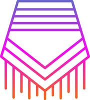 Poncho Line Circle Sticker Icon vector