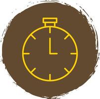 Timer Line Circle Sticker Icon vector