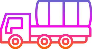 Lorry Line Circle Sticker Icon vector