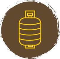 Tank Line Circle Sticker Icon vector