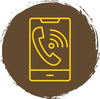 Wifi Call Line Circle Sticker Icon vector