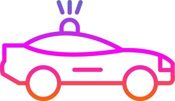 Car Line Circle Sticker Icon vector