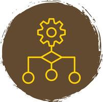Algorithm Line Circle Sticker Icon vector