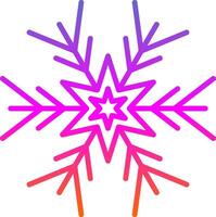 Snowflake Line Circle Sticker Icon vector