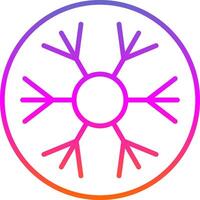 Snowflake Line Circle Sticker Icon vector