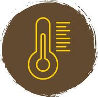 Thermometer Line Circle Sticker Icon vector