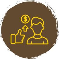 Brainstorming Line Circle Sticker Icon vector