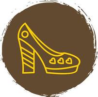 shoes Line Circle Sticker Icon vector