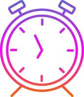 Alarm Clock Line Circle Sticker Icon vector