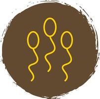 Sperm Line Circle Sticker Icon vector