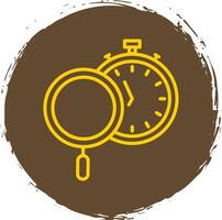 Time Tracking Line Circle Sticker Icon vector