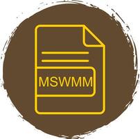 MSWMM File Format Line Circle Sticker Icon vector