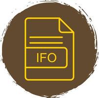 IFO File Format Line Circle Sticker Icon vector