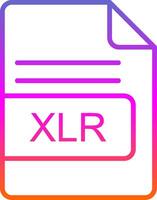 XLR File Format Line Circle Sticker Icon vector