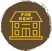 For Rent Line Circle Sticker Icon vector
