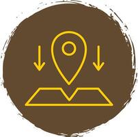 Locations Line Circle Sticker Icon vector