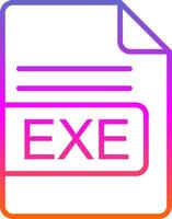 EXE File Format Line Circle Sticker Icon vector