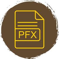 PFX File Format Line Circle Sticker Icon vector