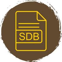 SDB File Format Line Circle Sticker Icon vector
