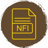 NFI File Format Line Circle Sticker Icon vector