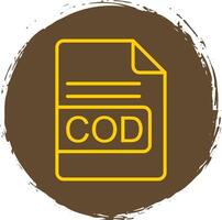 COD File Format Line Circle Sticker Icon vector