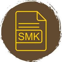 smk archivo formato línea circulo pegatina icono vector