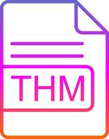 THM File Format Line Circle Sticker Icon vector