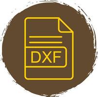 DXF File Format Line Circle Sticker Icon vector