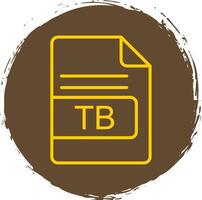 TB File Format Line Circle Sticker Icon vector