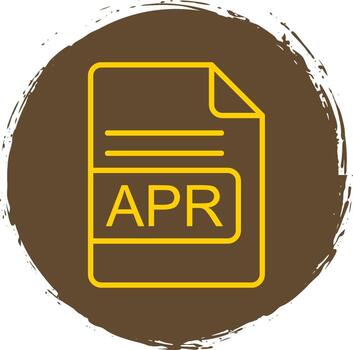 APR File Format Line Circle Sticker Icon vector