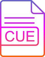 CUE File Format Line Circle Sticker Icon vector