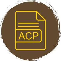 ACP File Format Line Circle Sticker Icon vector