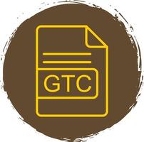 GTC File Format Line Circle Sticker Icon vector