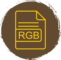 RGB File Format Line Circle Sticker Icon vector