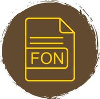 FON File Format Line Circle Sticker Icon vector