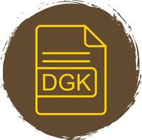 DGK File Format Line Circle Sticker Icon vector