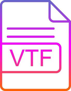 VTF File Format Line Circle Sticker Icon vector