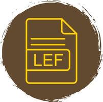 LEF File Format Line Circle Sticker Icon vector