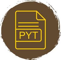 PYT File Format Line Circle Sticker Icon vector