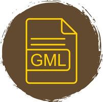 GML File Format Line Circle Sticker Icon vector