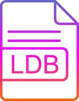 LDB File Format Line Circle Sticker Icon vector