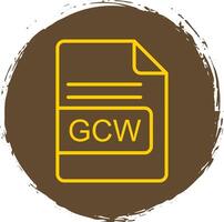 GCW File Format Line Circle Sticker Icon vector