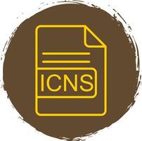 ICNS File Format Line Circle Sticker Icon vector