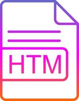 HTM File Format Line Circle Sticker Icon vector