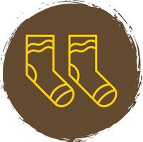 Socks Line Circle Sticker Icon vector