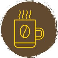 Mug Line Circle Sticker Icon vector