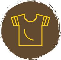 Shirt Line Circle Sticker Icon vector