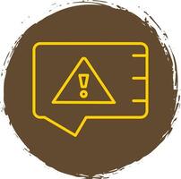 Alert Line Circle Sticker Icon vector