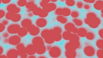 Colored dots pulsate on white background. Design. Colored dot spots pulsate in rotating stream. Bubbling dots on surface of white background video