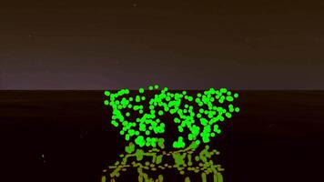 Vortex of luminous dots. Design. Beautiful luminous dots rise in slow vortex on isolated background. Magical whirlwind of glowing dots video